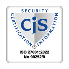 Das Bild zeigt das Logo der ISO 27001.